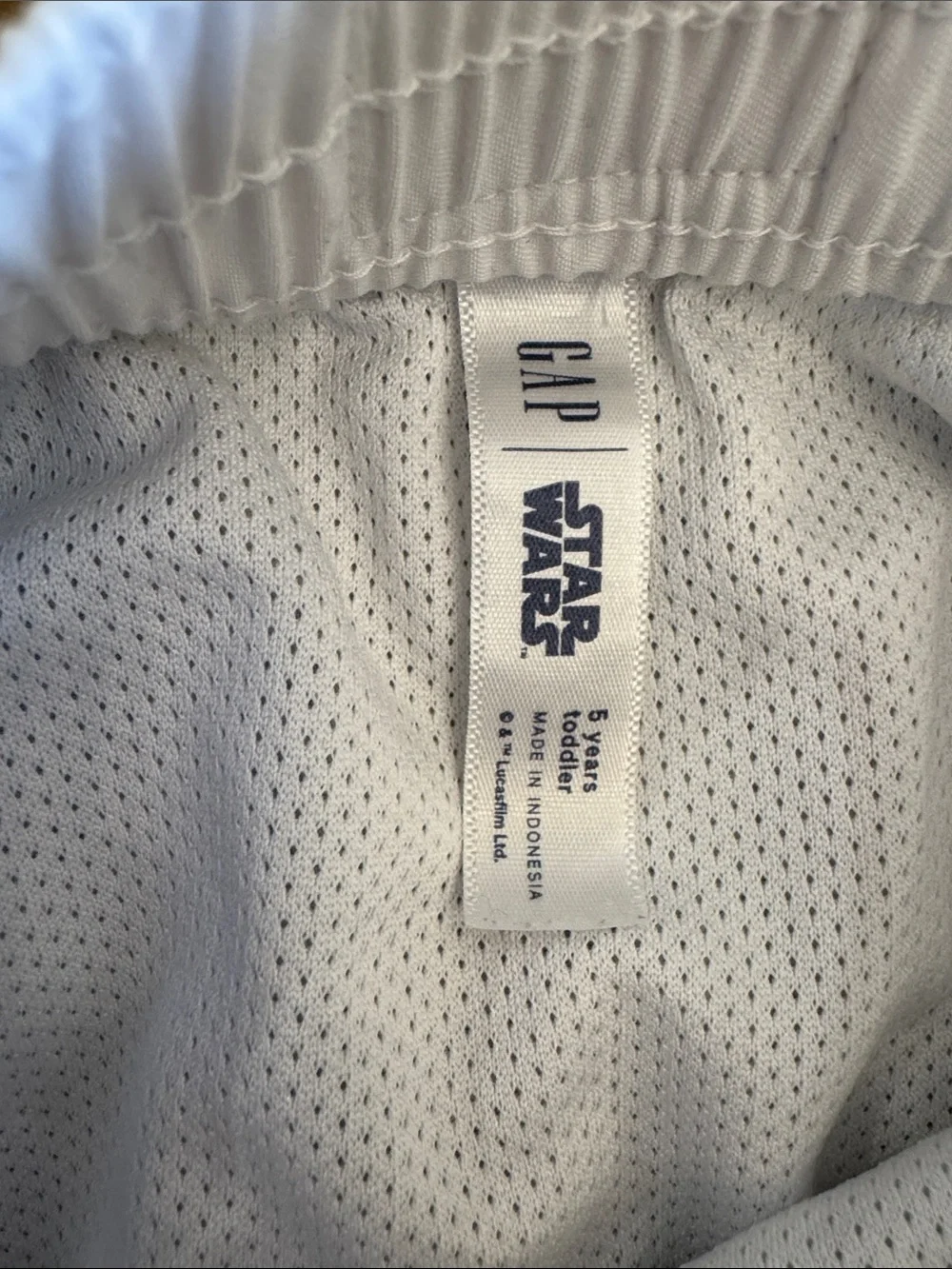 GAP Baby Yoda Print Swim Trunks in Light Green with White Waistband